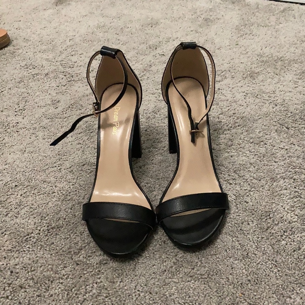 Black Strap Heels